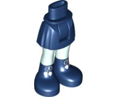 Mini Doll, Legs with Hips and Skirt, Sand Green Legs and Dark Blue Boots with White Laces Pattern