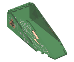 Windscreen 10 x 4 x 2 1/3 Canopy with Insectoids Silver / Copper Circuitry Pattern