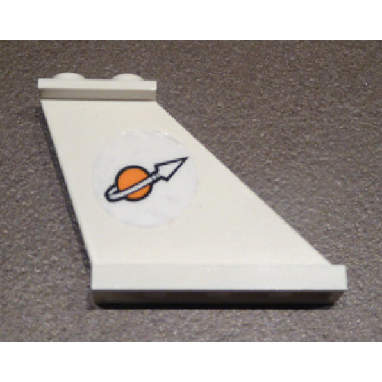 Tail 4 x 1 x 3 with Modified Classic Space Logo Pattern on Right Side (Sticker) - Set 7644