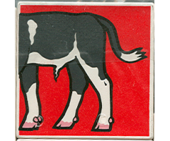 Duplo, Tile 2 x 2 x 1 with Cow Mosaic Picture 09 Pattern (Set 1078)