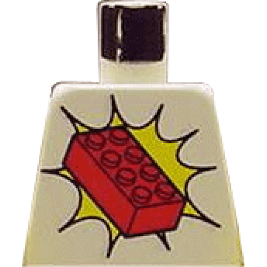 Torso Train Red 2 x 4 Brick Pattern