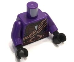 Torso Ninjago Snake Scales, with Tooth Pendant, Copper Chains and Snake Head Belt Pattern / Dark Purple Arms / Black Hands