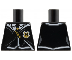 Torso Harry Potter Uniform over Black Vest with Gold Emblem with 'H' Pattern