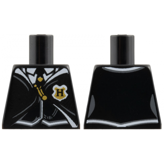 Torso Harry Potter Uniform over Black Vest with Gold Emblem with 'H' Pattern