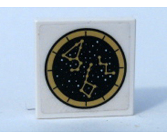Tile 2 x 2 with Map Stars and Constellations Pattern (Sticker) - Set 5378