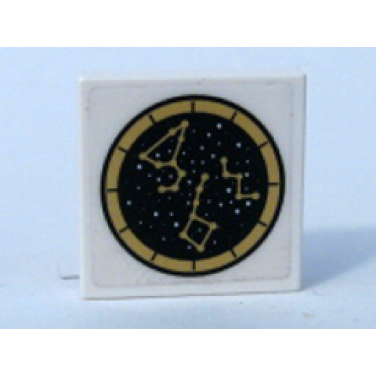 Tile 2 x 2 with Map Stars and Constellations Pattern (Sticker) - Set 5378