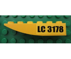 Slope, Curved 6 x 1 Inverted with 'LC 3178' Pattern Model Right (Sticker) - Set 3178