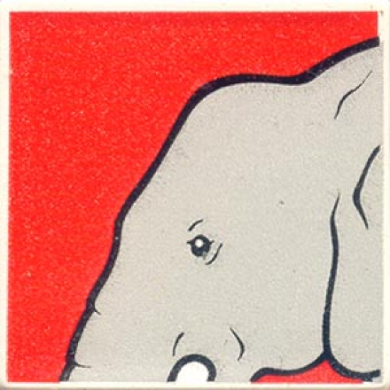 Duplo, Tile 2 x 2 x 1 with Elephant Mosaic Picture 13 Pattern (Set 1079)