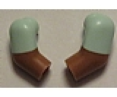 Arm, (Matching Left and Right) Pair with Light Aqua Short Sleeves Pattern