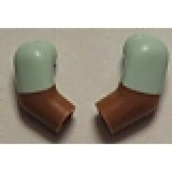 Arm, (Matching Left and Right) Pair with Light Aqua Short Sleeves Pattern