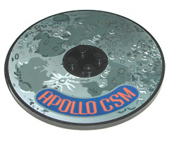 Tile, Round 8 x 8 with Moon and 'APOLLO CSM' Pattern (Sticker) - Set 7468