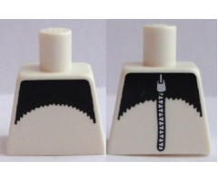 Torso Black Upper Chest and Upper Back with Zipper Pattern
