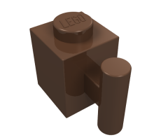Brick, Modified 1 x 1 with Bar Handle