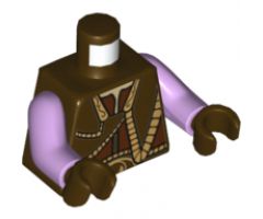 Torso SW Gungan Vest with Gold Trim Front and Back Pattern / Lavender Arms / Dark Brown Hands
