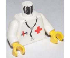 Torso Hospital Red Cross Shirt and Stethoscope Pattern, Inside with Ribs (Reissue) / White Arms / Yellow Hands