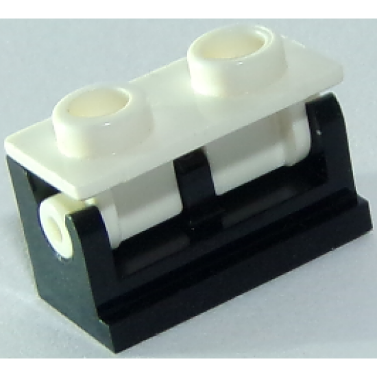 Hinge Brick 1 x 2 Base with White Hinge Brick 1 x 2 Top Plate (3937 / 3938)