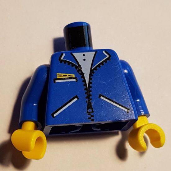 Torso Zipper Jacket and 3 Pockets Pattern / Blue Arms / Yellow Hands