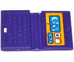 Minifigure, Utensil Computer Laptop with Moon, Stars and Mouse Pointer Pattern (Sticker) - Set 41116