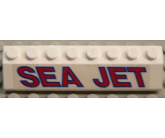 Slope 45 2 x 8 with 'SEA JET' Pattern Model Left Side (Sticker) - Set 5521