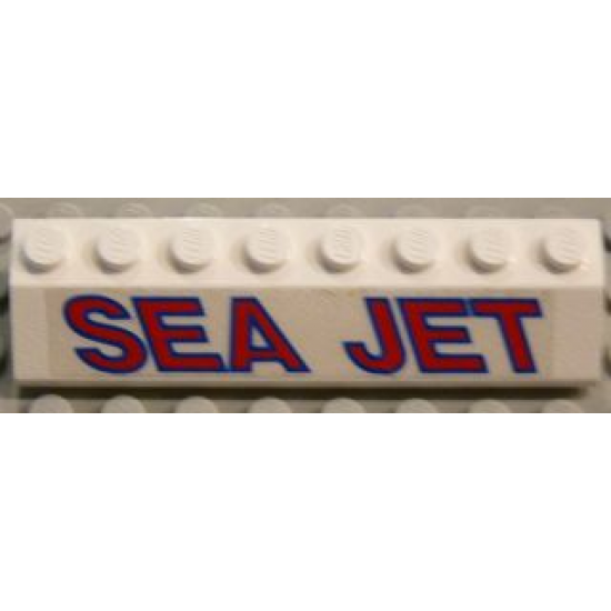 Slope 45 2 x 8 with 'SEA JET' Pattern Model Left Side (Sticker) - Set 5521