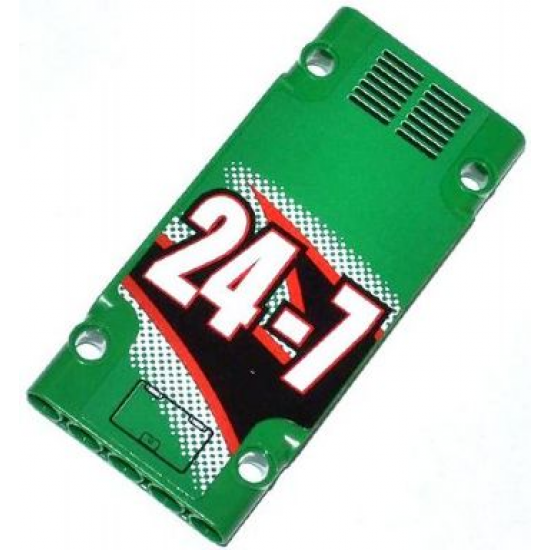 Technic, Panel Plate 5 x 11 x 1 with Grilles, '24-7' and Hatch Pattern Model Right Side (Sticker) - Set 42008