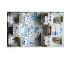 Baseplate, Raised 32 x 48 x 6 with Arctic Blue Ice Pattern