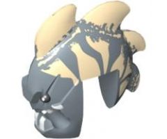 Minifigure, Head, Modified Jawson with Fins and Teeth Pattern