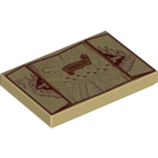 Tile 2 x 3 with Marauder's Map and 'DRACO' Pattern