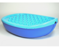 Duplo, Boat Hull 7 x 12 Bottom Section with Medium Azure Duplo Boat Hull 7 x 12 Top Section with 6 x 8 Deck Studs (15576 / 15575)