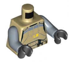 Torso SW Scarif Stormtrooper Armor Pattern / Sand Blue Arms / Black Hands