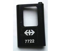 Door 1 x 4 x 5 Train Right with White Double Arrow (Swiss Federal Railways) and '7722' Pattern (Sticker) - Set 7722