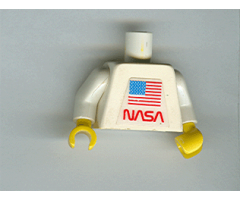 Torso NASA and Flag Pattern (Sticker) / White Arms / Yellow Hands