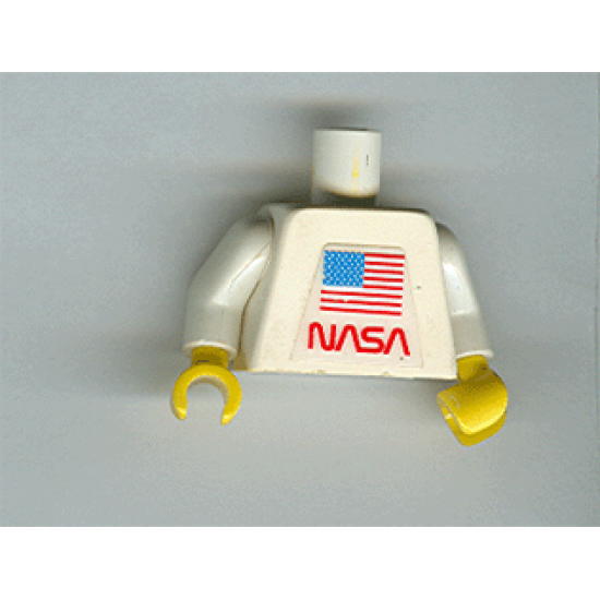 Torso NASA and Flag Pattern (Sticker) / White Arms / Yellow Hands