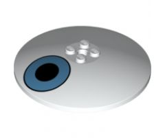 Dish 8 x 8 Inverted (Radar) with Medium Blue Circle with Black Center Pattern