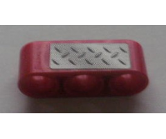 Technic, Liftarm 1 x 3 Thick with Silver Tread Plate Pattern (Sticker) - Set 8289