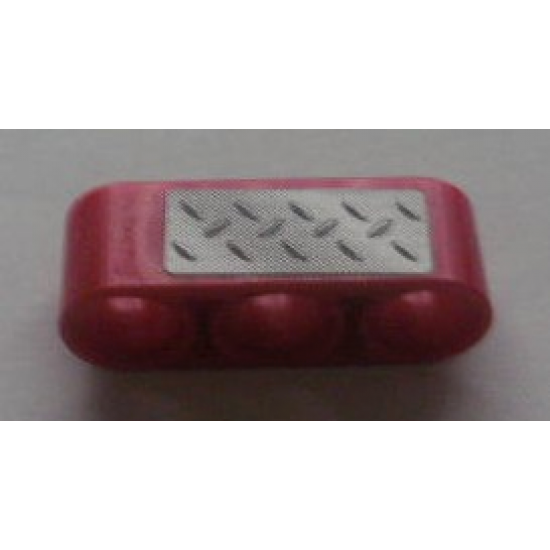 Technic, Liftarm 1 x 3 Thick with Silver Tread Plate Pattern (Sticker) - Set 8289