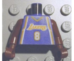 Torso NBA Los Angeles Lakers #8 (Road Jersey) Pattern / Brown NBA Arms