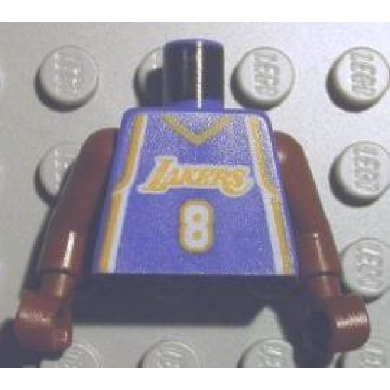 Torso NBA Los Angeles Lakers #8 (Road Jersey) Pattern / Brown NBA Arms