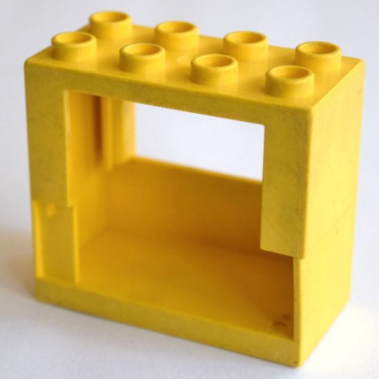 Duplo, Building Door / Window Frame 2 x 4 x 3 Half Door