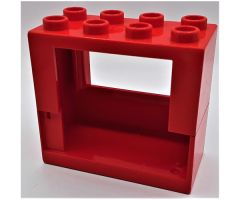 Duplo, Building Door / Window Frame 2 x 4 x 3 Half Door