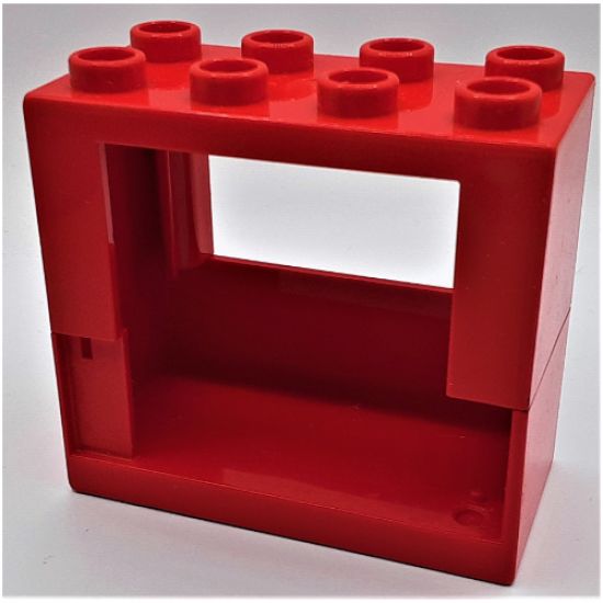 Duplo, Building Door / Window Frame 2 x 4 x 3 Half Door