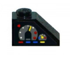 Slope 45 2 x 1 with Gauges Pattern Right (Sticker) - Set 8286