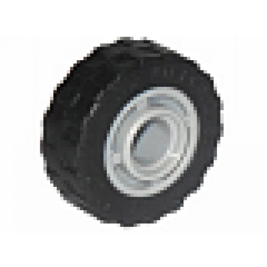 Wheel & Tire Assembly 11mm D. x 8mm with Center Groove with Black Tire 17.5 x 6 Shallow Staggered Treads (42610 / 51011u)