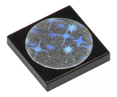 Tile 2 x 2 with Holographic Stars Pattern (Sticker) - Sets 6856 / 6899
