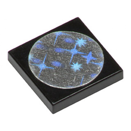 Tile 2 x 2 with Holographic Stars Pattern (Sticker) - Sets 6856 / 6899