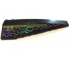 Wedge 10 x 3 Right with Holographic Circuit Pattern (Sticker) - Set 7645