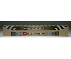 Brick 1 x 16 with Lego Racers Logo Pattern, Both Sides Different (Stickers) - Set 8364