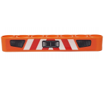 Technic, Liftarm 1 x 7 Thick with Headlights and Red and White Danger Stripes Pattern (Sticker) - Set 42060