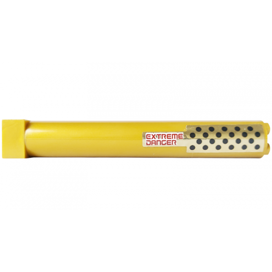 Support 2 x 2 x 11 Solid Pillar with Black Dots and 'Extreme Danger' Pattern (Stickers) - Set 7714