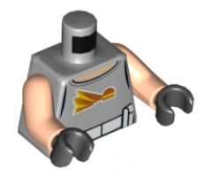 Torso T-Shirt with Light Nougat Neck, SW Dex's Diner Logo and White Utility Belt Pattern / Light Nougat Arms / Black Hands